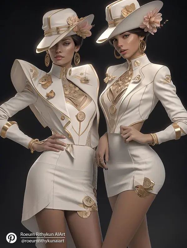 Two Beautiful Cabin Crew Women