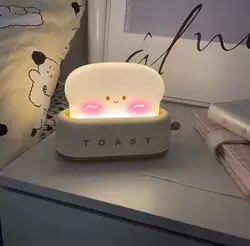 Kawaii Toast Shaped LED Night Light