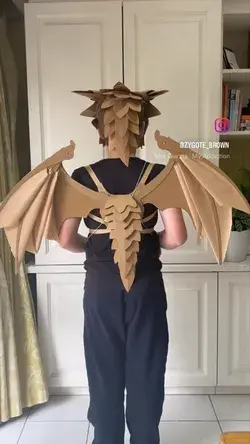 DIY Cardboard Paper Dragon Wings