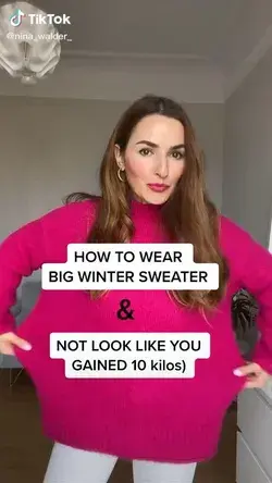 How to wear big winter sweater