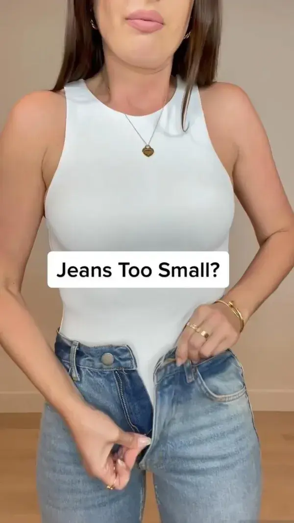 Jeans too small? #stylehack #daily