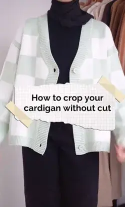 I’m a fashion expert – make a too-long cardigan look shorter with my three-button method, no tools necessary
