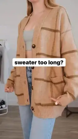 Turn cardigan into sweater