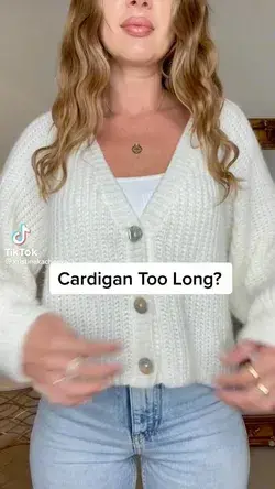 Cardigan Long to Short Clothing Hack