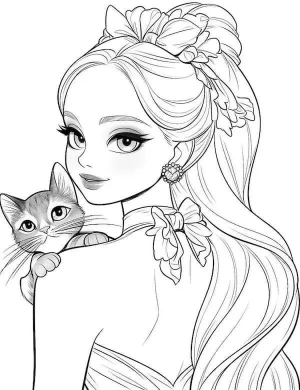 47 Barbie Coloring Pages For Kids And Adults - Our Mindful Life