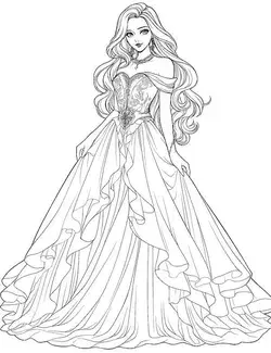 48 Stunning Dress Coloring Pages For Kids And Adults - Our Mindful Life