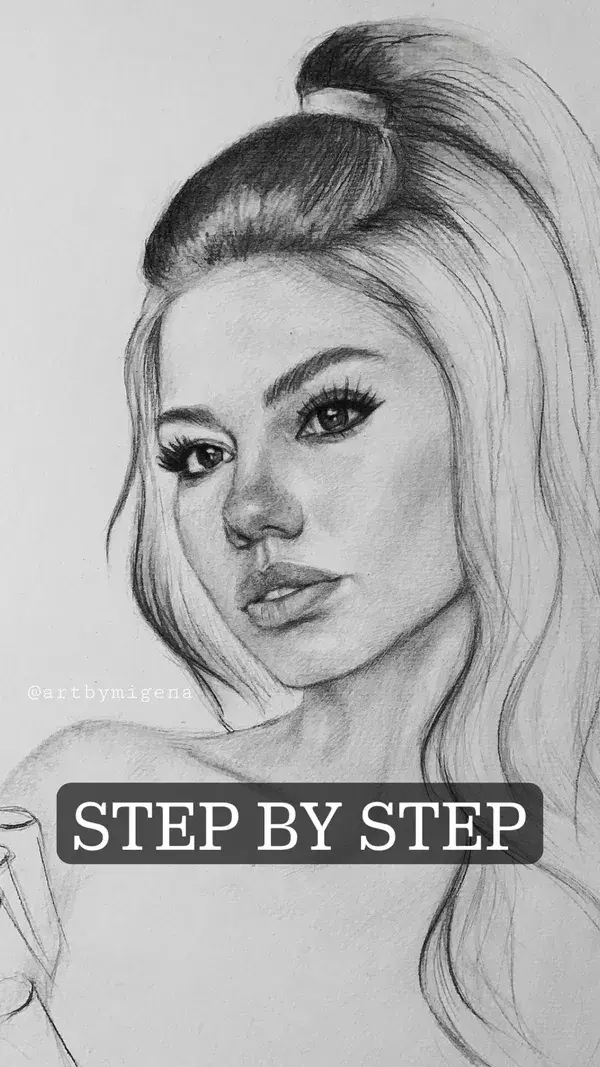 @artbymigena Some steps of Demet Ozdemir portrait drawing 