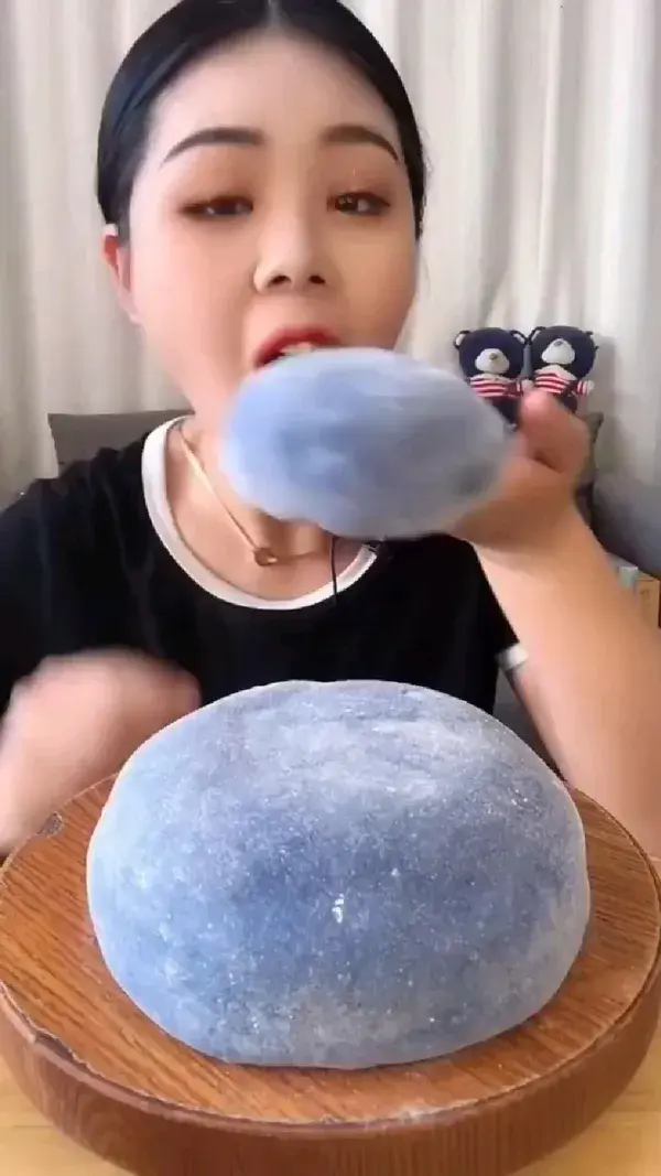 Eating big mochi😋 Collected  from pinterest