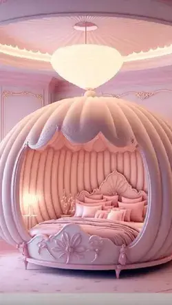 Pink canopy bedroom beds bed frame decor pink girly