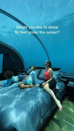 Imagine sleeping 16 feet under the ocean in this underwater villa!