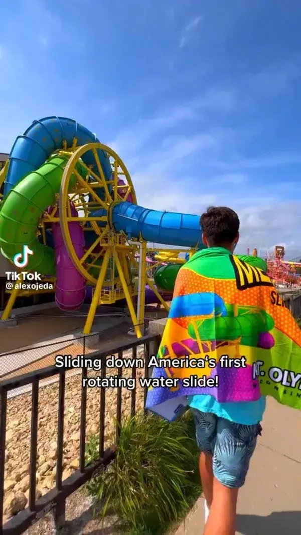 First Rotating Water Slide