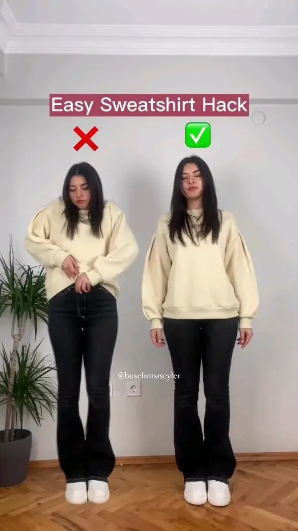 Easy Sweatshirt Hack ✨ Fashion Tips