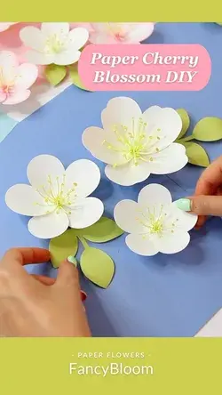 Paper Cherry Blossom DIY (Templates + Step By Step Tutorial)