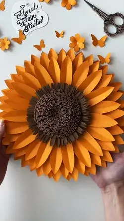 Oversized Sunflower Tutorial | Summer Decor | Paper Crafts | Floral Wreath | Paper Flower