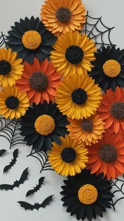 Spooky Sunflowers for the Spooky Season🔮Adding small details makes all the difference 🌻🎃🖤