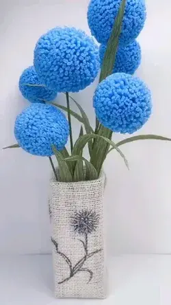 Flower With Vase DIY | Handmade Decor Idea | Flower Craft