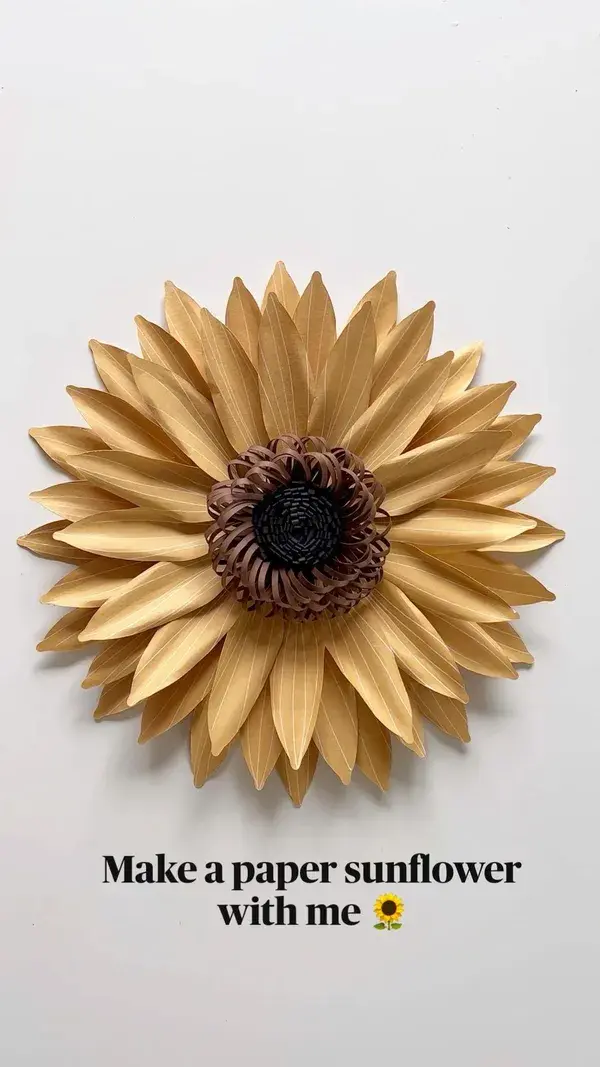 Make a paper sunflower with me 🌻