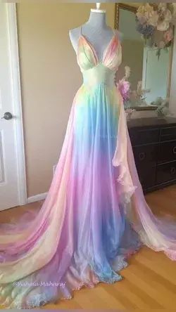 Colorful tie dye dress ombré dress