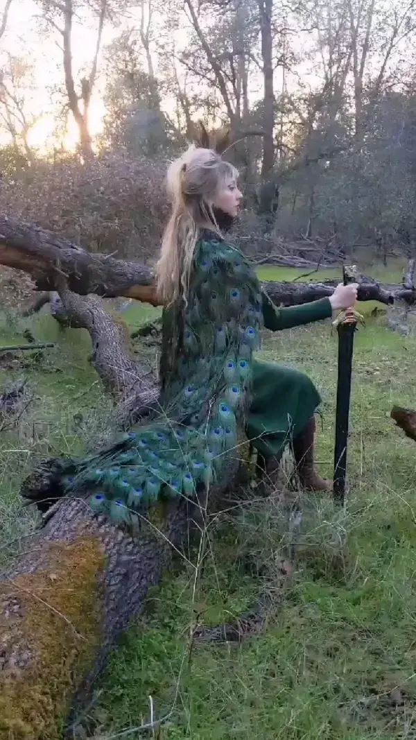 The Peacock Feather Cape by Ivyndell Designs