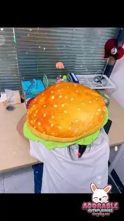 How I face the world 🌍 🧑‍🚀 Burger Plush Pillow