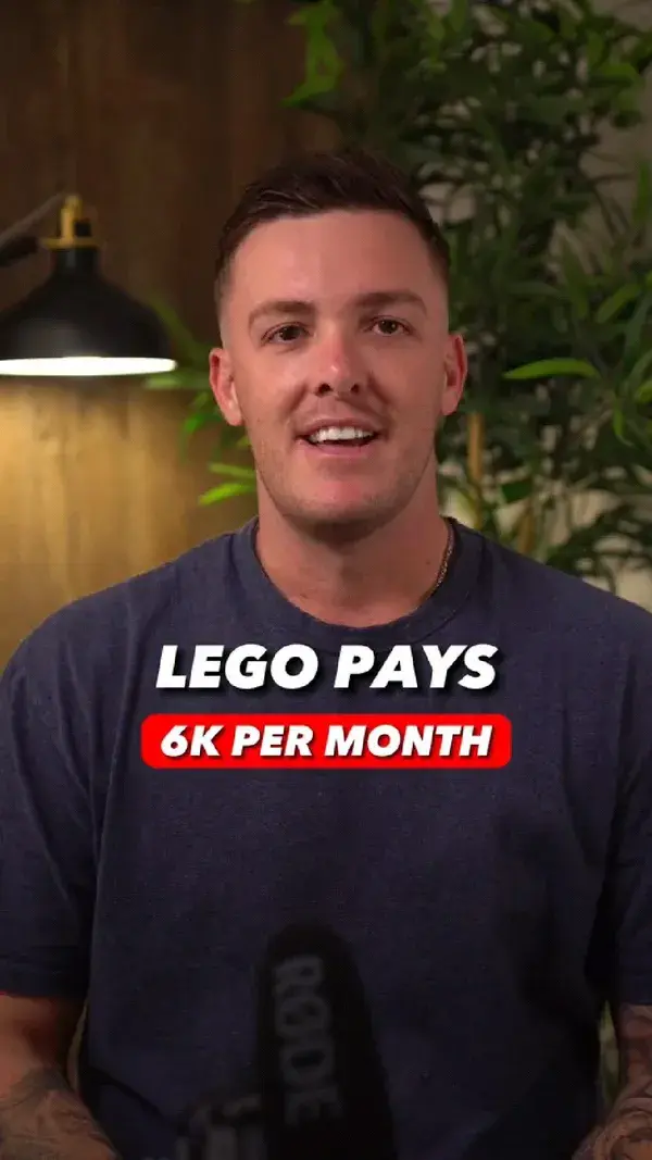 LEGO PAYS 6K PER MONTH