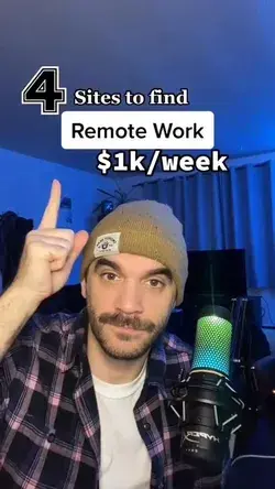 4 Sites to find Remote Work to make $1k/week | Follow @money101easy for Money Making Tips 💸