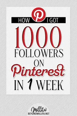 How I got 1000 Pinterest Followers in a Week!