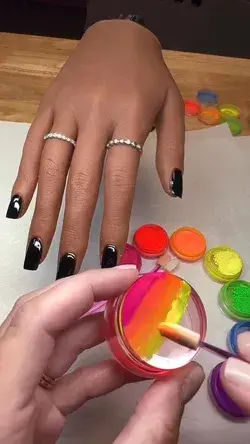 Colorful nail art design