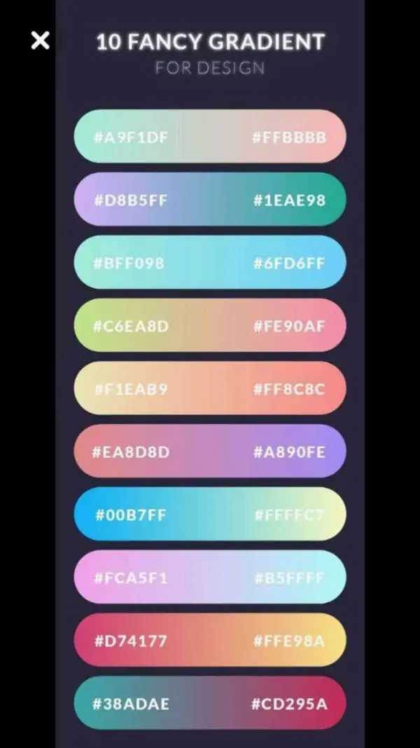 10 Fancy gradient for design