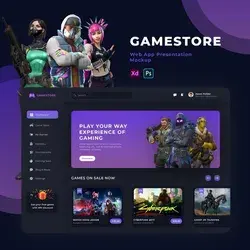 GAMESTORE - Web App Mockup design