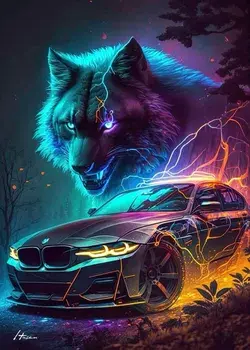 Cool Beamer and a Wolf