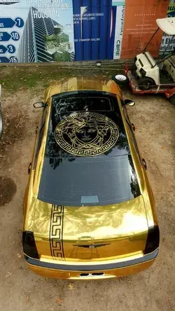 Gold car Versace 300Car