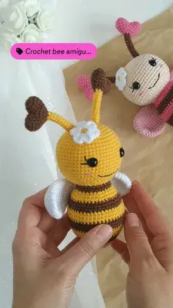 cute bee crochet pattern, amigurumi bee toy pattern in english
