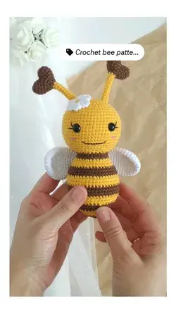 crochet bee pattern pdf, amigurumi honey bee toy pattern