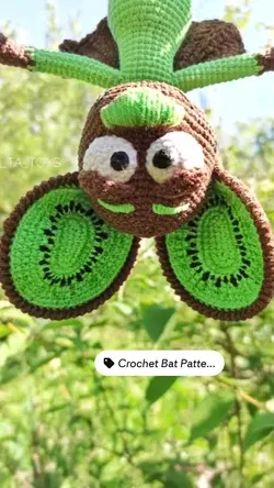 Crochet bat pattern crochet amigurumi pattern eng halloween decor new year gift fruit bat kiwi amigu