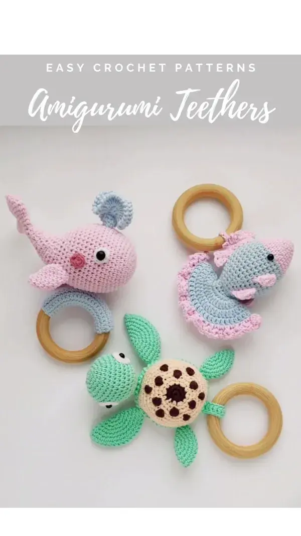 ⭐⭐⭐⭐⭐ Amigurumi toys, crochet rattles pattern, amigurumi teether toys