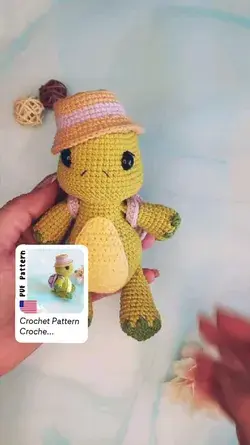Pattern crocheted turtle,  amigurumi turtle,  toy,