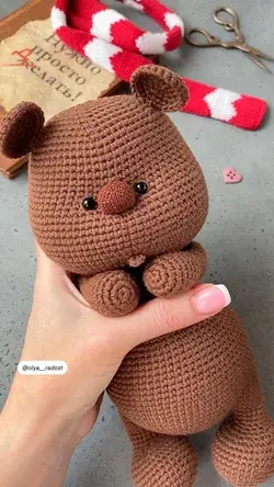 Crochet Bear Pattern. Amigurumi bear tutorial is available on my Etsy (active link in my bio)
