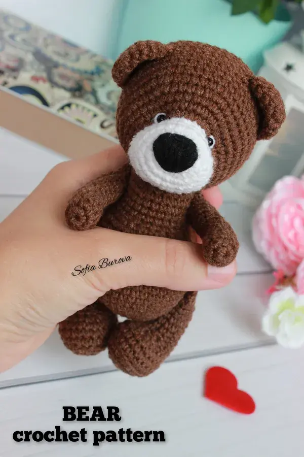 BEAR CROCHET PATTERN. amigurumi pattern. pdf bear pattern. stuffed bear crochet pattern.