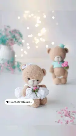 Crochet Pattern Bears in love, Valentine's Day gifts ideas, amigurumi PDF pattern, wedding bears
