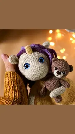 crochet unicorn doll pattern. cute unicorn amigurumi tutorial. DIY crochet doll download pdf