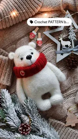 Crochet pattern bear, amigurumi Polar bear, amigurumi animal pattern, PDF in English