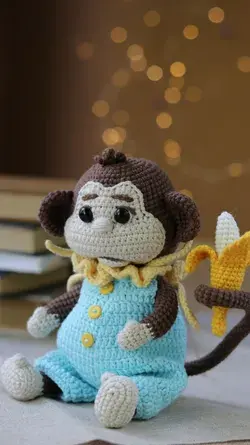 crochet monkey pattern. funny monkey amigurumi pattern. crochet animals pattern in english