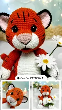 tiger Crochet pattern amigurumi animals plush pattern crochet tiger