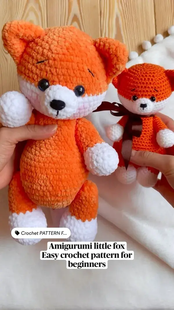 Amigurumi little fox Easy crochet pattern for beginners