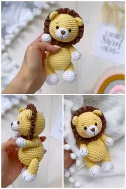 Lion amigurumi crochet pattern, Crochet lion