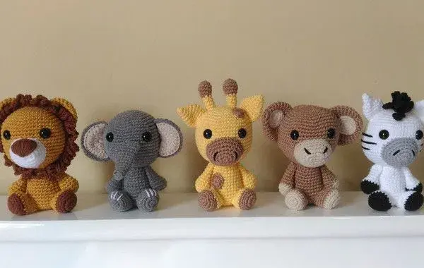 Kit Baby Safári Amigurumi crochê | Elo7 Produtos Especiais