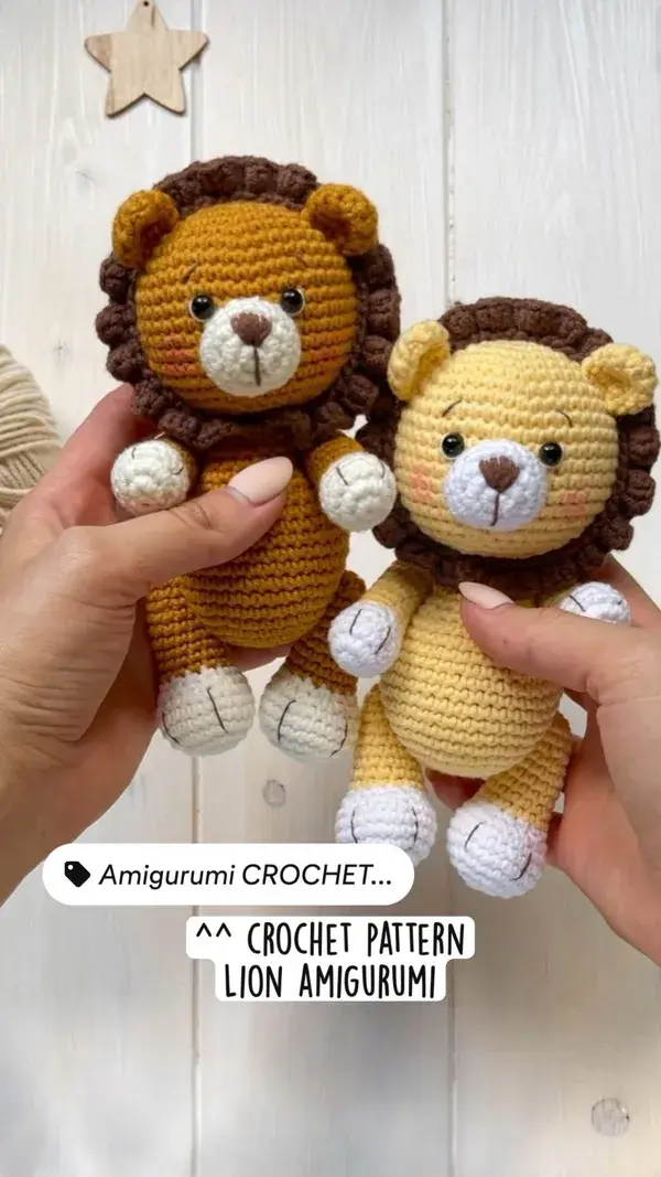 ^^ crochet pattern Lion amigurumi