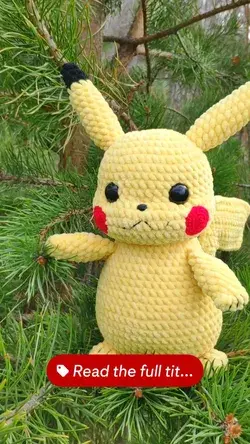 Crochet Pikachu pattern, amigurumi plush Pokemon