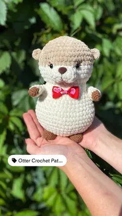 Crochet pattern otter toy. Stuffed toy animals. Crochet pattern amigurumi toy.